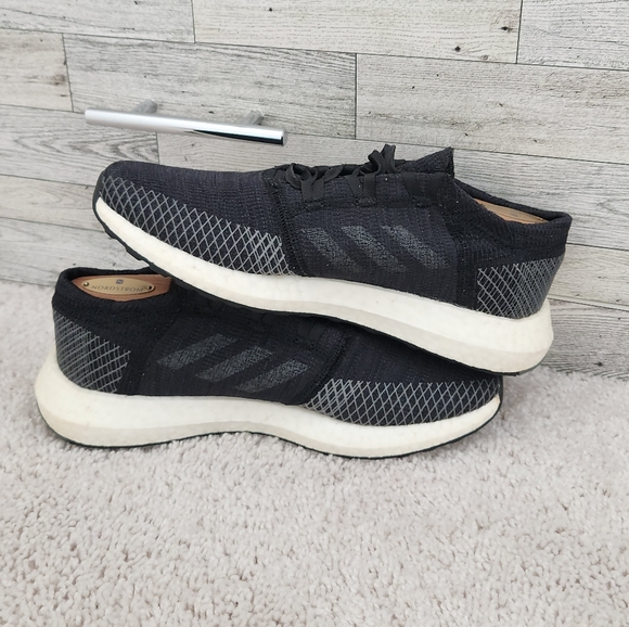 adidas Pure Boost GoCore Black Grey Five Sneakers - Picture 3 of 7